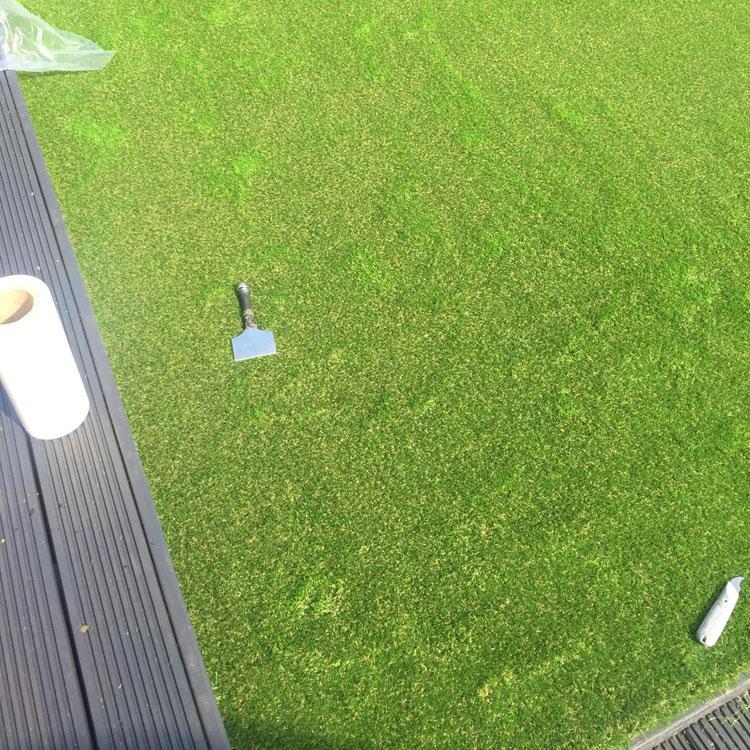 Some artificial grass that we laid in a customer's garden