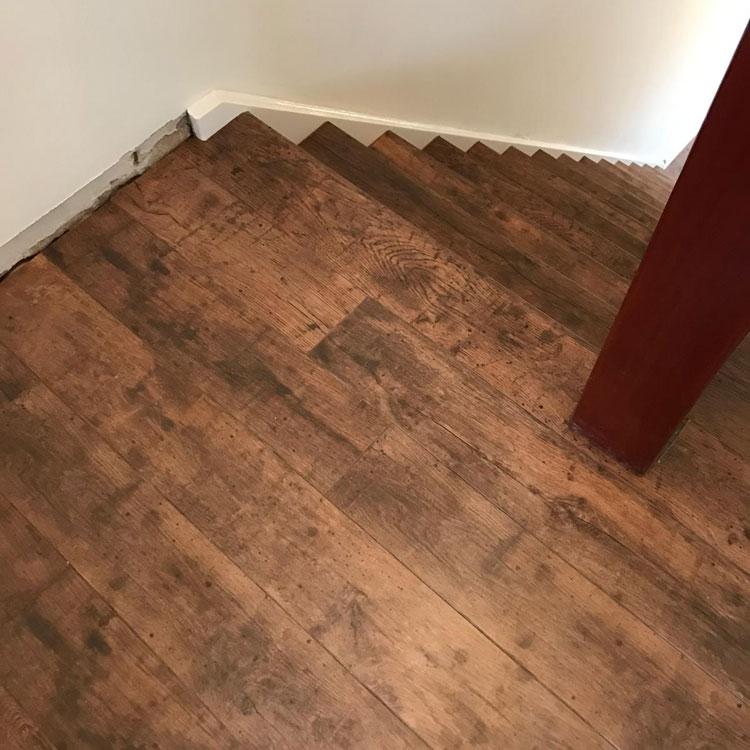 Quick step laminate on a staircase / landing and hallway