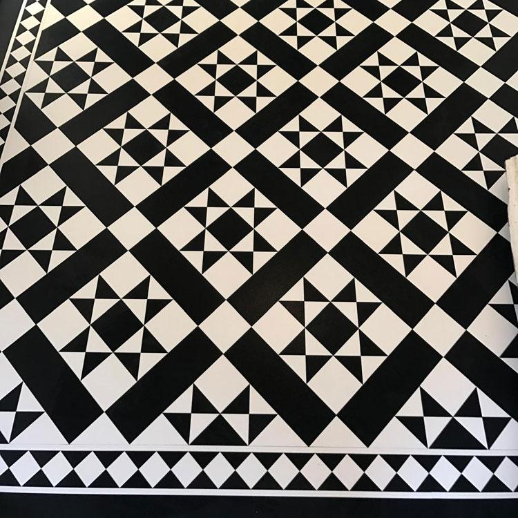 Black and white vinyl sheet