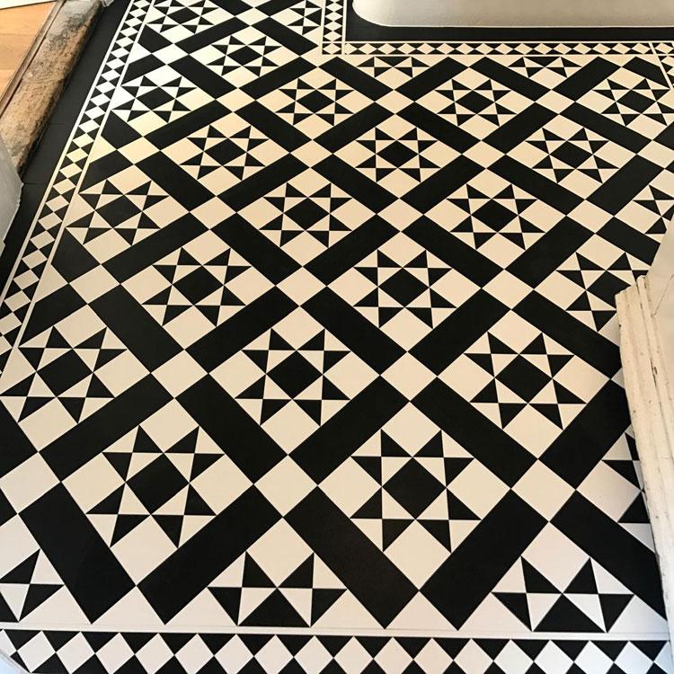 Black and white vinyl sheet